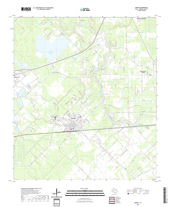Sweeny, TX — USGS 7.5-minute topo (2022)
