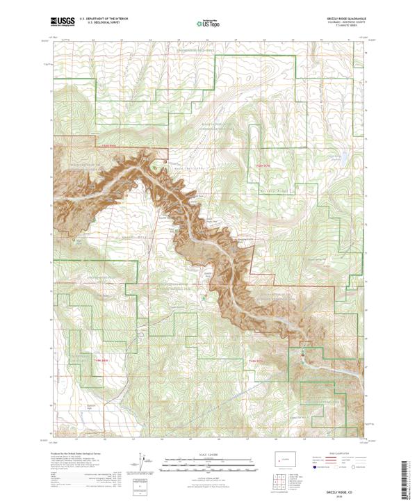 Grizzly Ridge, CO — USGS 7.5-minute topo (2026)
