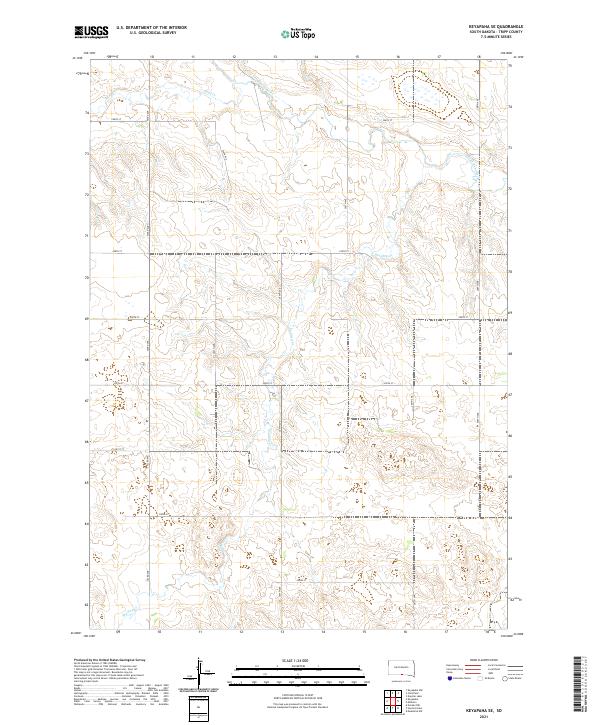 Keyapaha SE, SD — USGS 7.5-minute topo (2021)