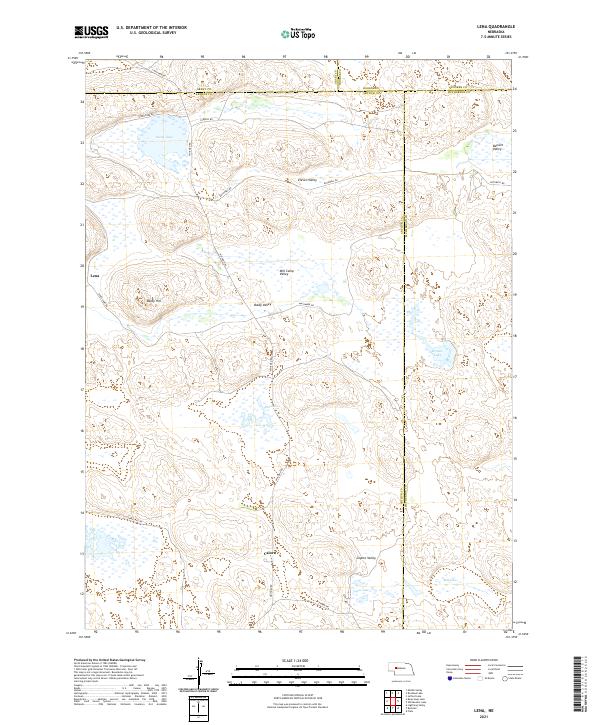 Lena, NE — USGS 7.5-minute topo (2021)
