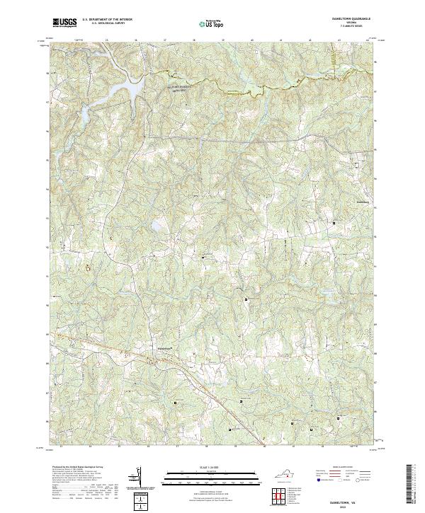 Danieltown, VA — USGS 7.5-minute topo (2022)