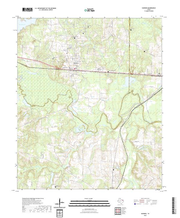 Hawkins, TX — USGS 7.5-minute topo (2022)