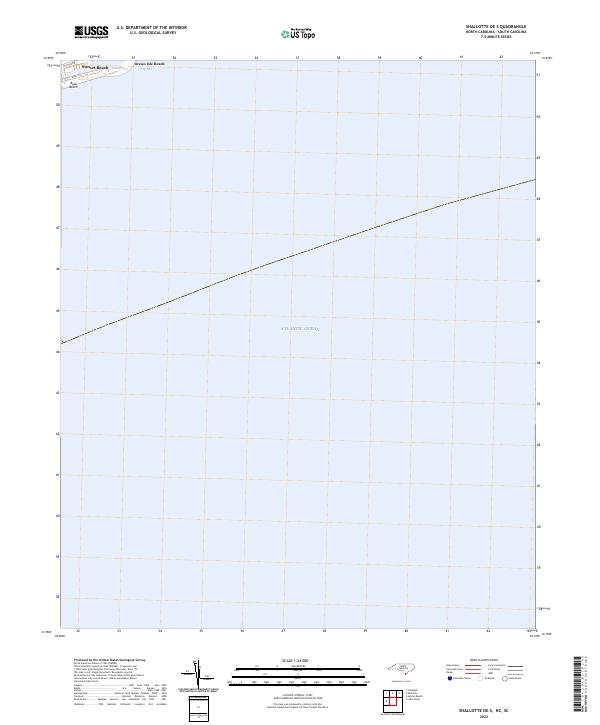 Shallotte OE S, NC-SC — USGS 7.5-minute topo (2022)