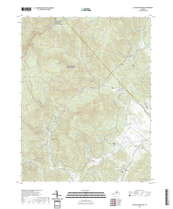 Old Rag Mountain, VA — USGS 7.5-minute topo (2022)