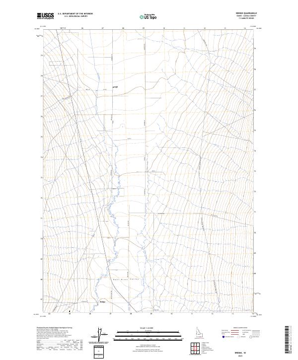 Bridge, ID — USGS 7.5-minute topo (2023)