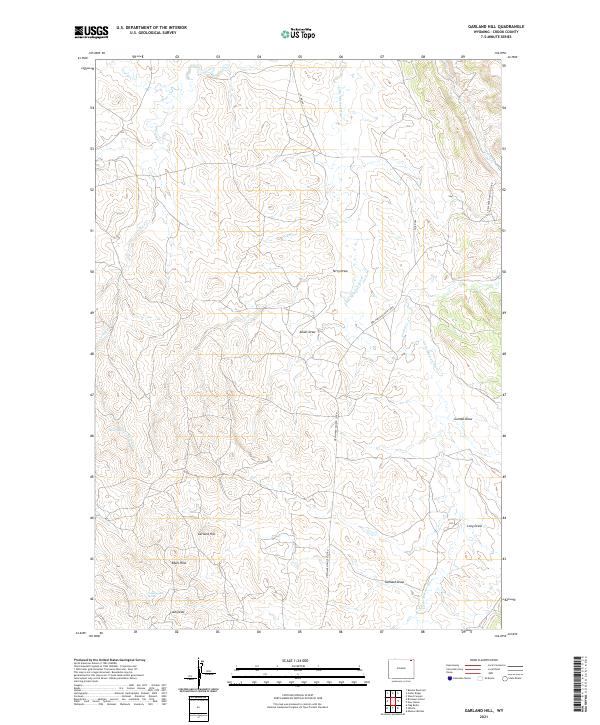 Garland Hill, WY — USGS 7.5-minute topo (2021)