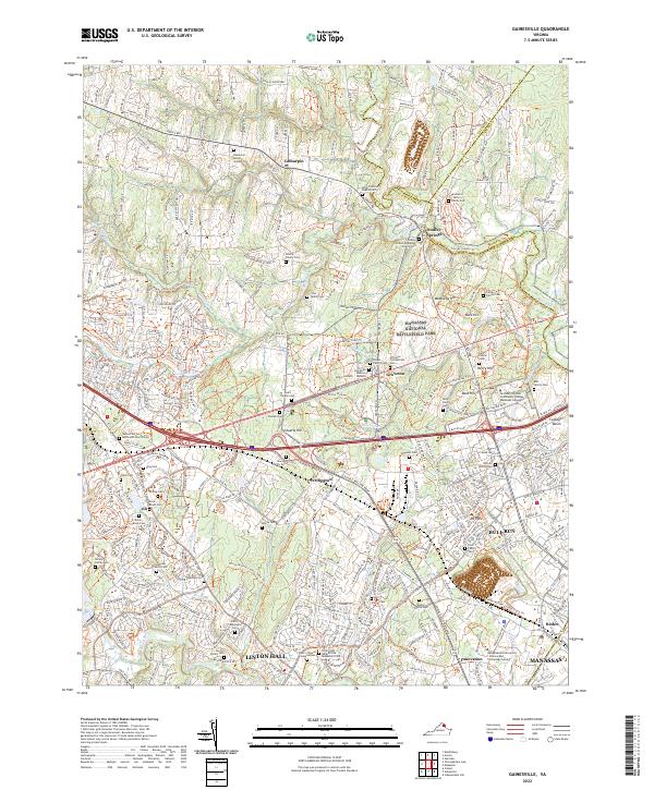 Gainesville, VA — USGS 7.5-minute topo (2022)