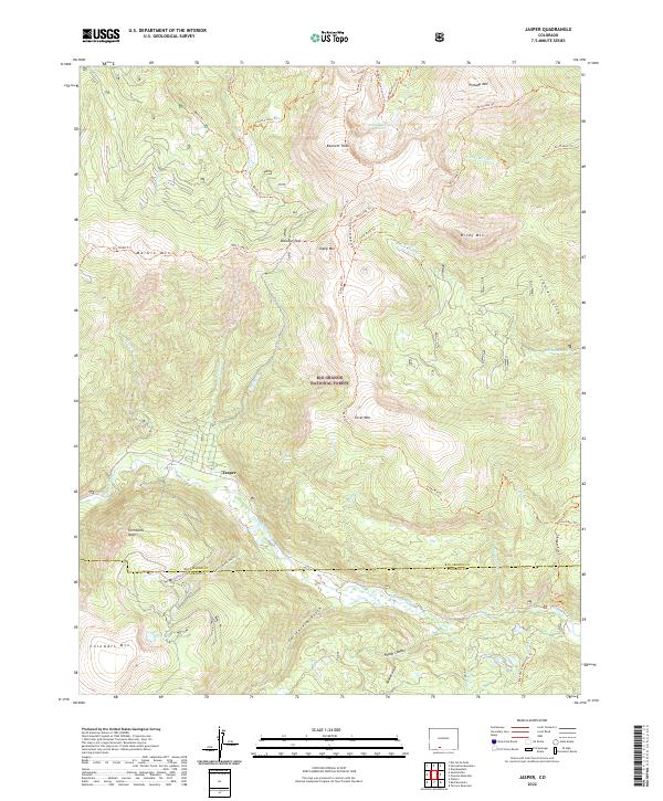 Jasper, CO — USGS 7.5-minute topo (2022)
