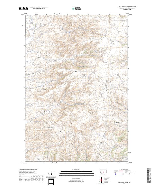 Lone Indian Butte, MT — USGS 7.5-minute topo (2024)