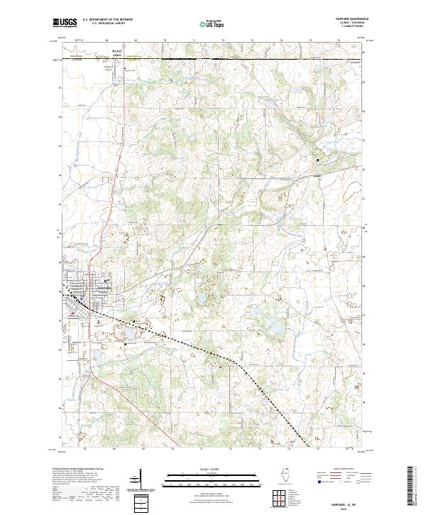 Harvard, IL-WI — USGS 7.5-minute topo (2024)