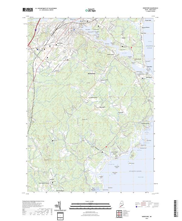 Biddeford, ME — USGS 7.5-minute topo (2024)