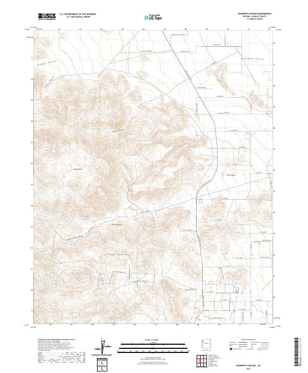 Elements Canyon, AZ — USGS 7.5-minute topo (2021)