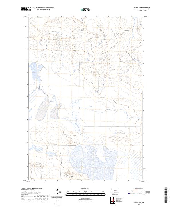 Wheat Basin, MT — USGS 7.5-minute topo (2024)