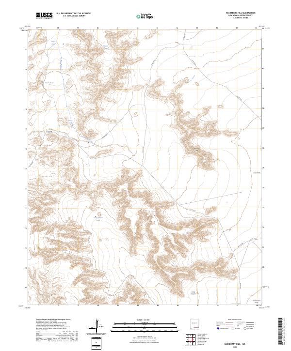 Hackberry Hill, NM — USGS 7.5-minute topo (2023)