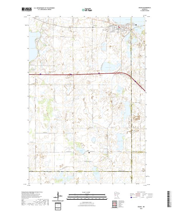 Osakis, MN — USGS 7.5-minute topo (2022)