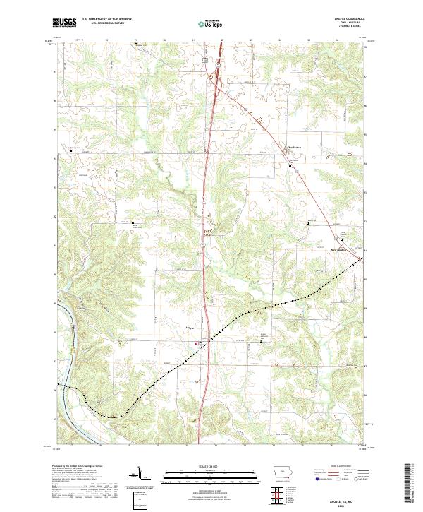 Argyle, IA-MO — USGS 7.5-minute topo (2022)