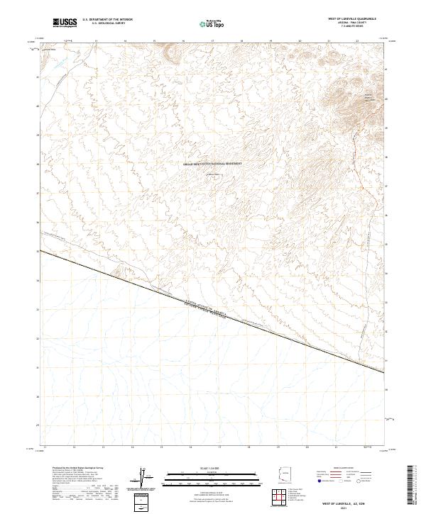 West of Lukeville, AZ,SON, US — USGS 7.5-minute topo (2021)