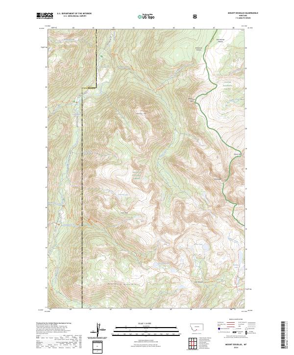 Mount Douglas, MT — USGS 7.5-minute topo (2024)