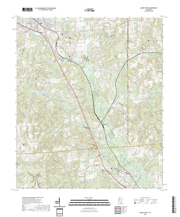 Magee South, MS — USGS 7.5-minute topo (2024)