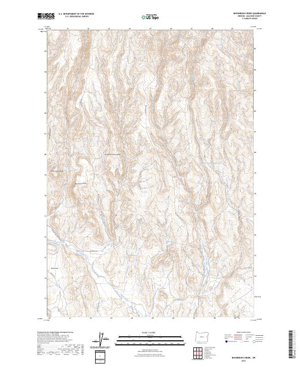 Buckbrush Creek, OR — USGS 7.5-minute topo (2023)