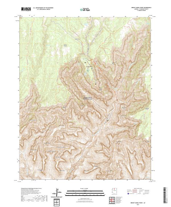 Bright Angel Point, AZ — USGS 7.5-minute topo (2021)