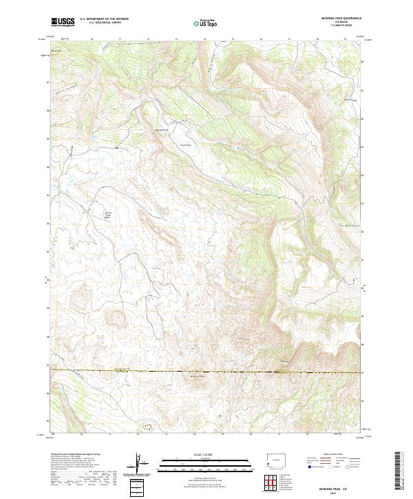 McKenna Peak, CO — USGS 7.5-minute topo (2022)