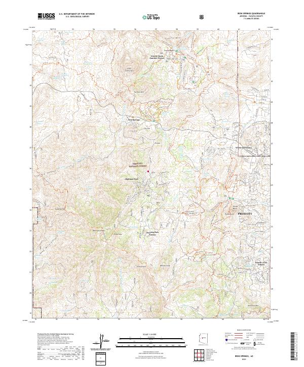 Iron Springs, AZ — USGS 7.5-minute topo (2021)