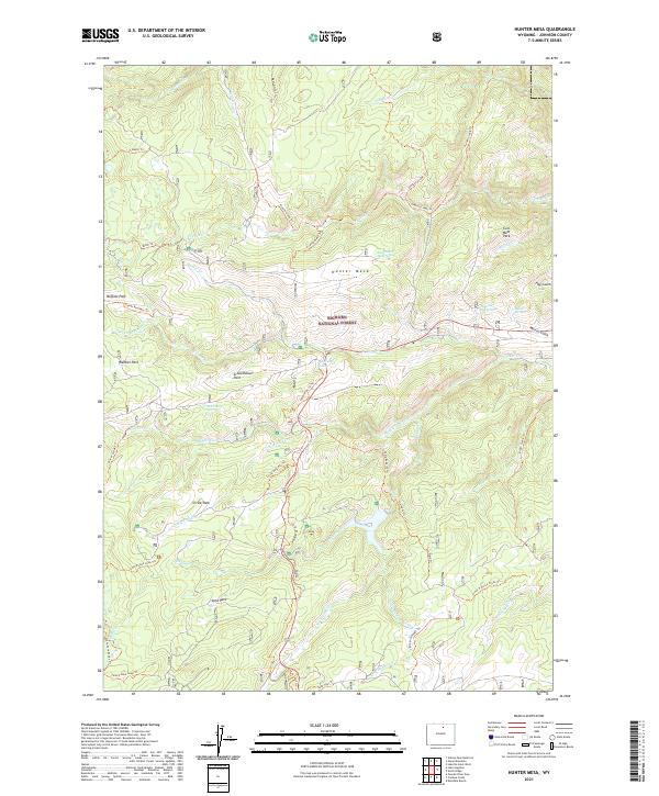 Hunter Mesa, WY — USGS 7.5-minute topo (2021)