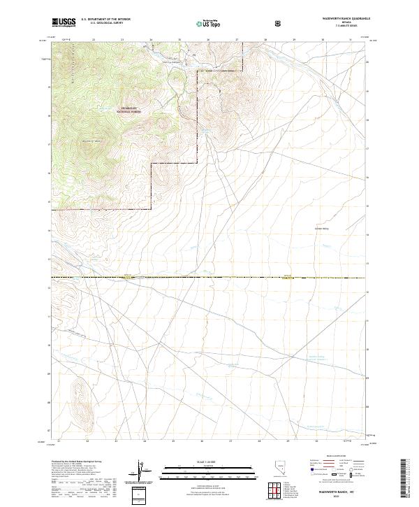Wadsworth Ranch, NV — USGS 7.5-minute topo (2021)