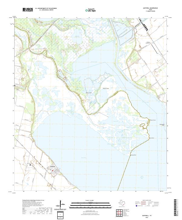 Austwell, TX — USGS 7.5-minute topo (2022)