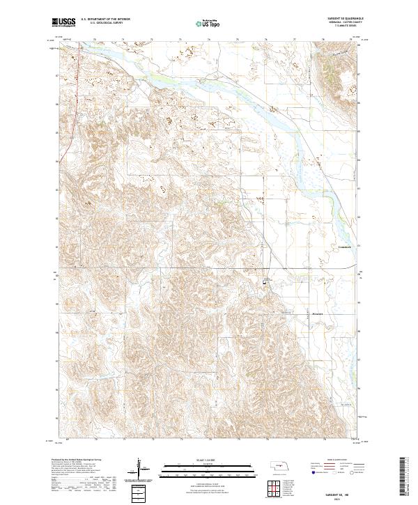 Sargent SE, NE — USGS 7.5-minute topo (2021)