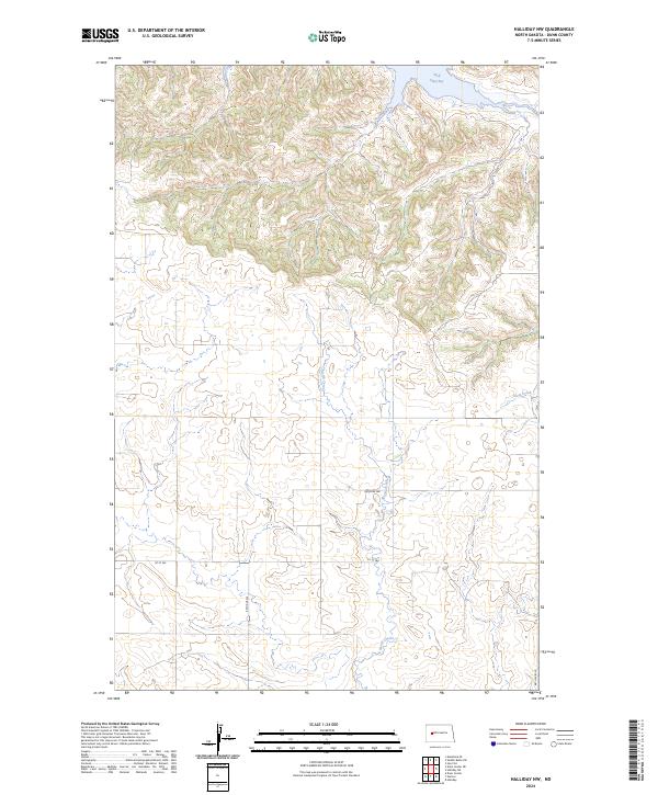 Halliday NW, ND — USGS 7.5-minute topo (2024)