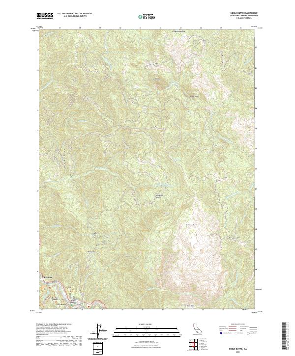 Noble Butte, CA — USGS 7.5-minute topo (2021)