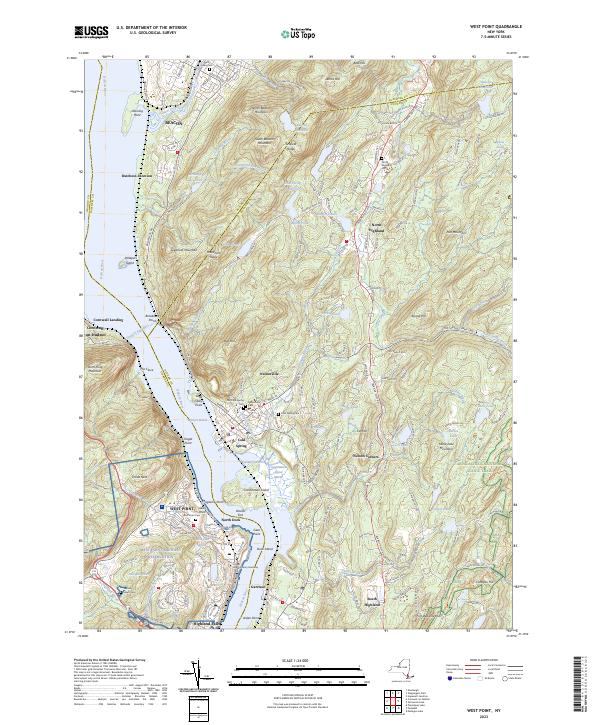 West Point, NY — USGS 7.5-minute topo (2023)