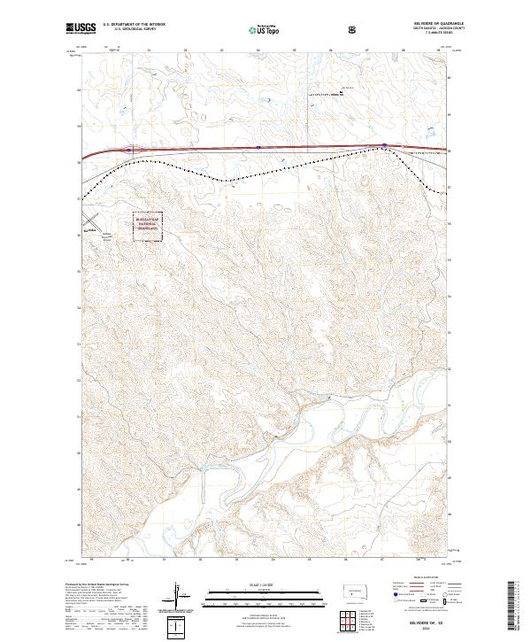 Belvidere SW, SD — USGS 7.5-minute topo (2021)