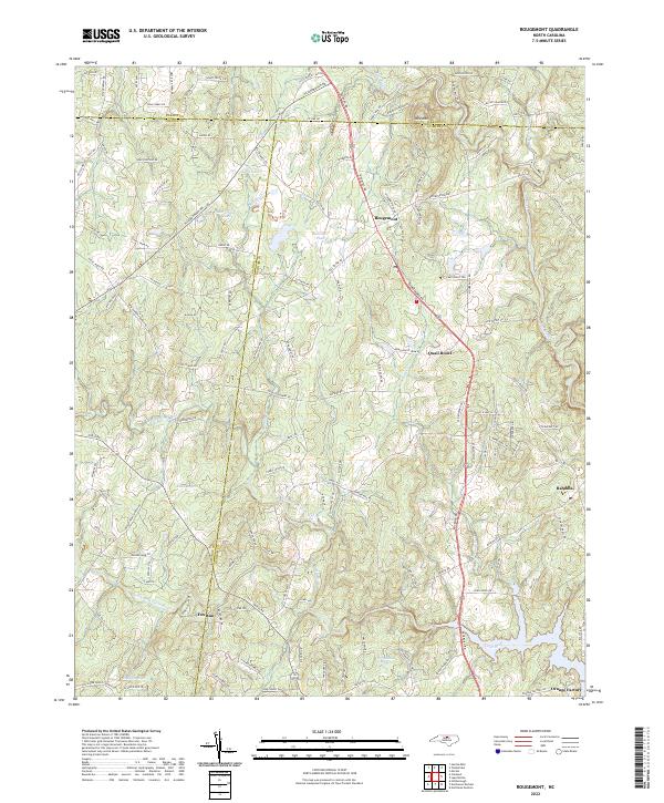 Rougemont, NC — USGS 7.5-minute topo (2022)