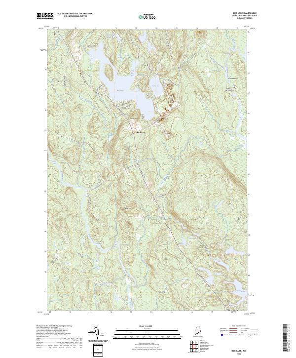 Bog Lake, ME — USGS 7.5-minute topo (2024)