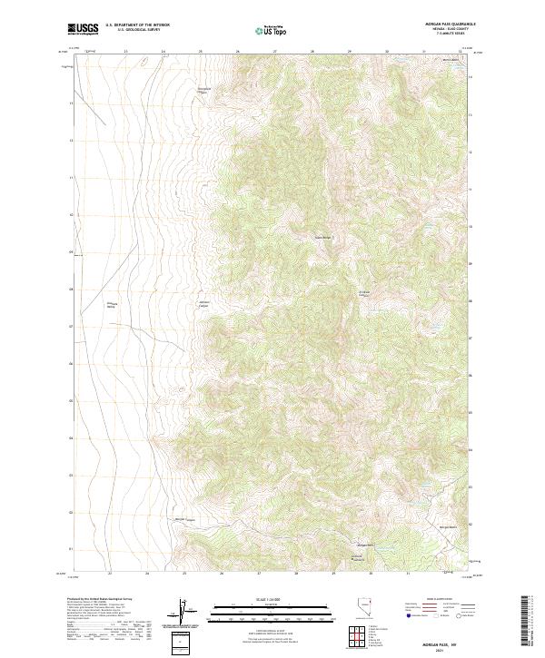 Morgan Pass, NV — USGS 7.5-minute topo (2021)