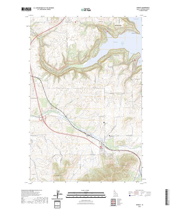 Worley, ID — USGS 7.5-minute topo (2024)