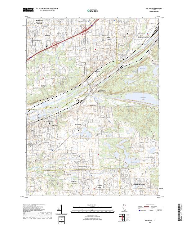 Sag Bridge, IL — USGS 7.5-minute topo (2024)