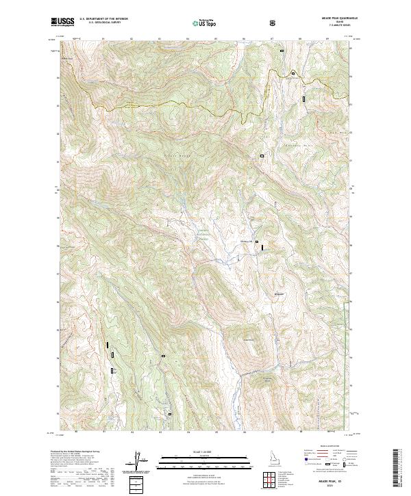 Meade Peak, ID — USGS 7.5-minute topo (2023)