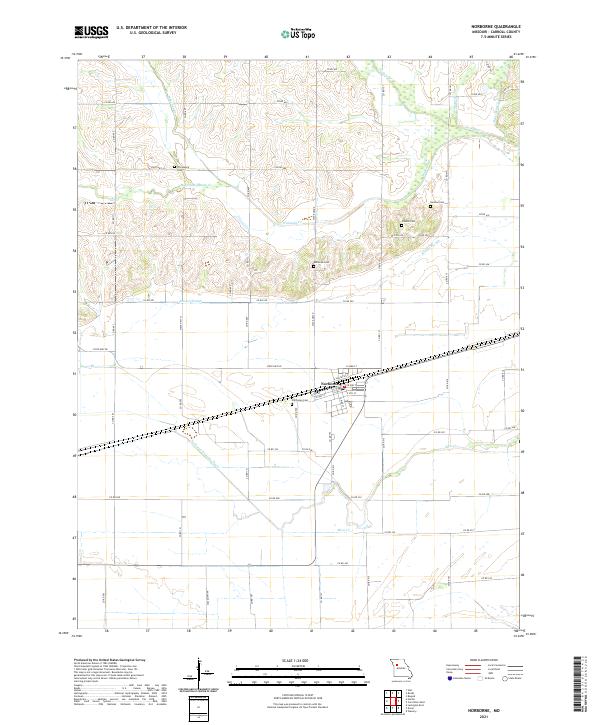 Norborne, MO — USGS 7.5-minute topo (2021)