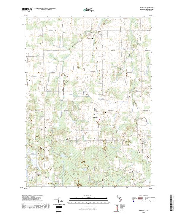 Dansville, MI — USGS 7.5-minute topo (2023)