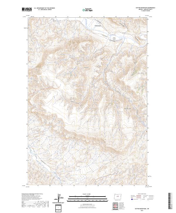Sutton Mountain, OR — USGS 7.5-minute topo (2024)
