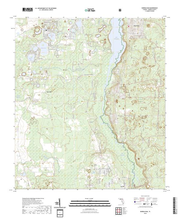 Eureka Dam, FL — USGS 7.5-minute topo (2024)