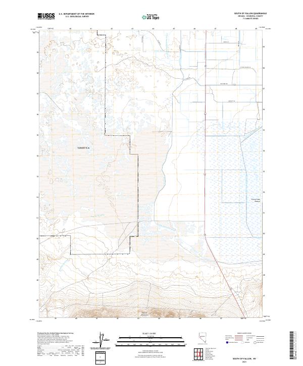 South of Fallon, NV — USGS 7.5-minute topo (2021)