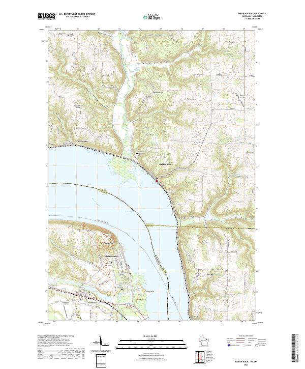 Maiden Rock, WI-MN — USGS 7.5-minute topo (2022)