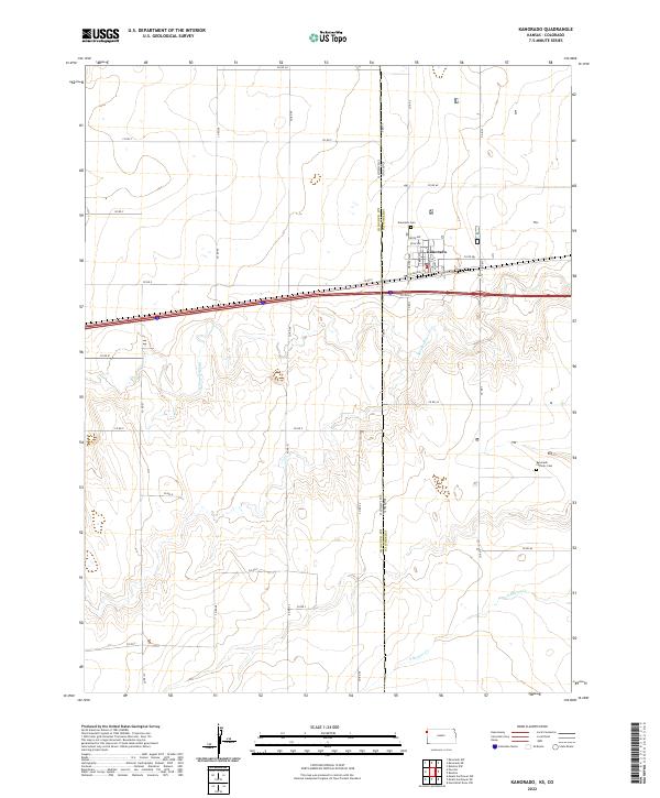 Kanorado, KS-CO — USGS 7.5-minute topo (2022)
