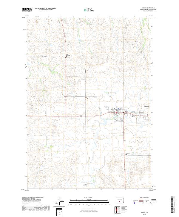 Mission, SD — USGS 7.5-minute topo (2021)