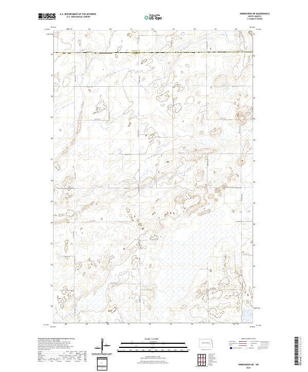 Wimbledon NE, ND — USGS 7.5-minute topo (2024)